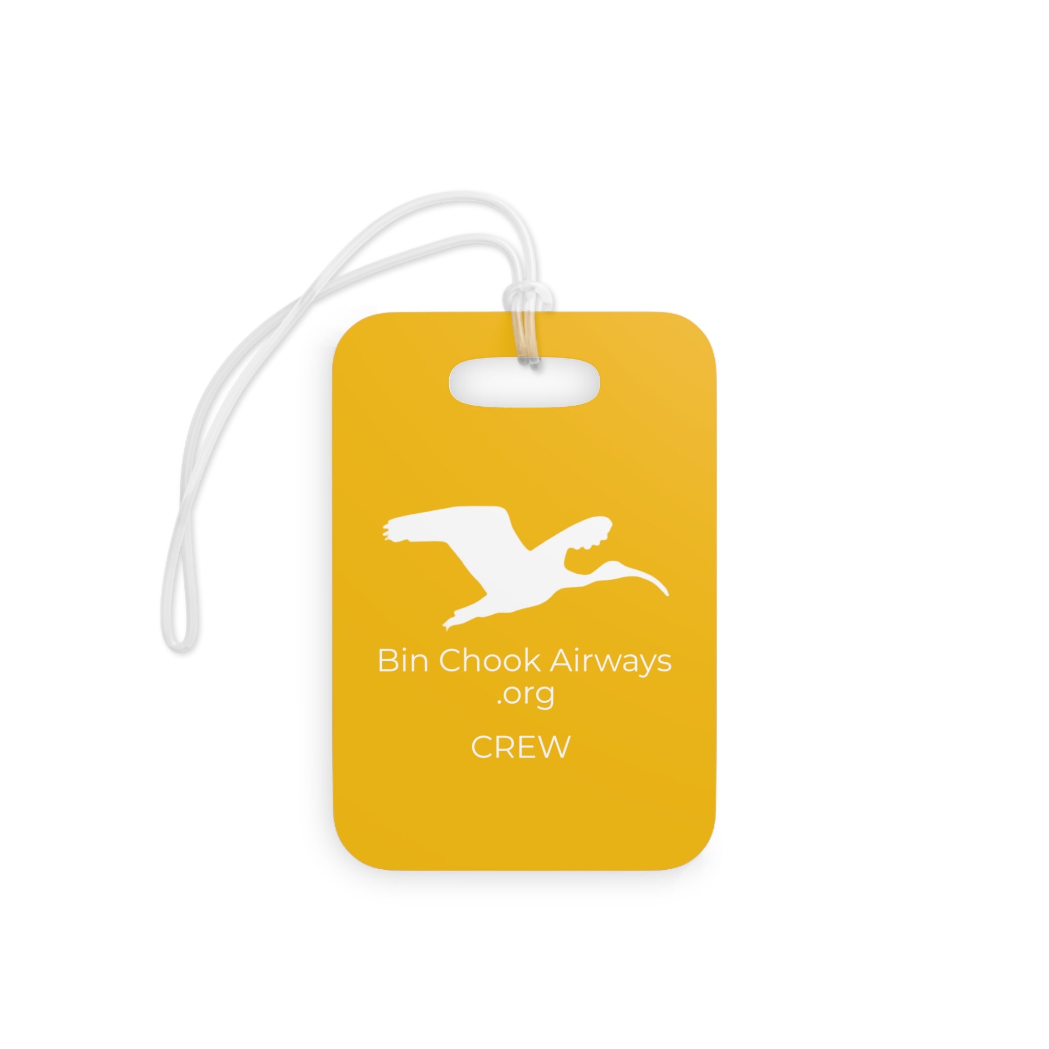 Flight Bag / Luggage Tag - Yellow & White