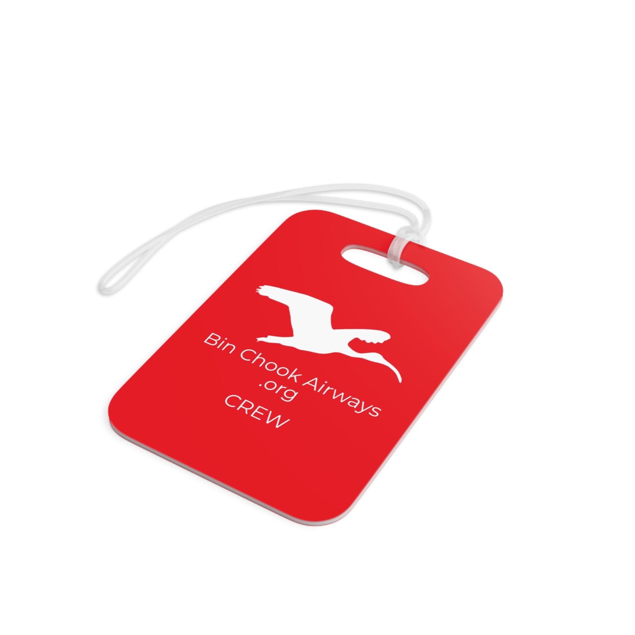 Bin Chook Bag Tag - Red & White