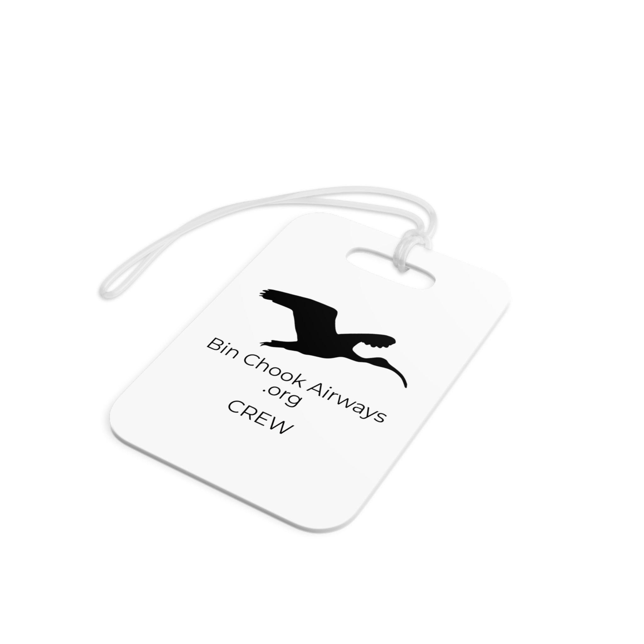 Flight Bag / Luggage Tag - White & Black