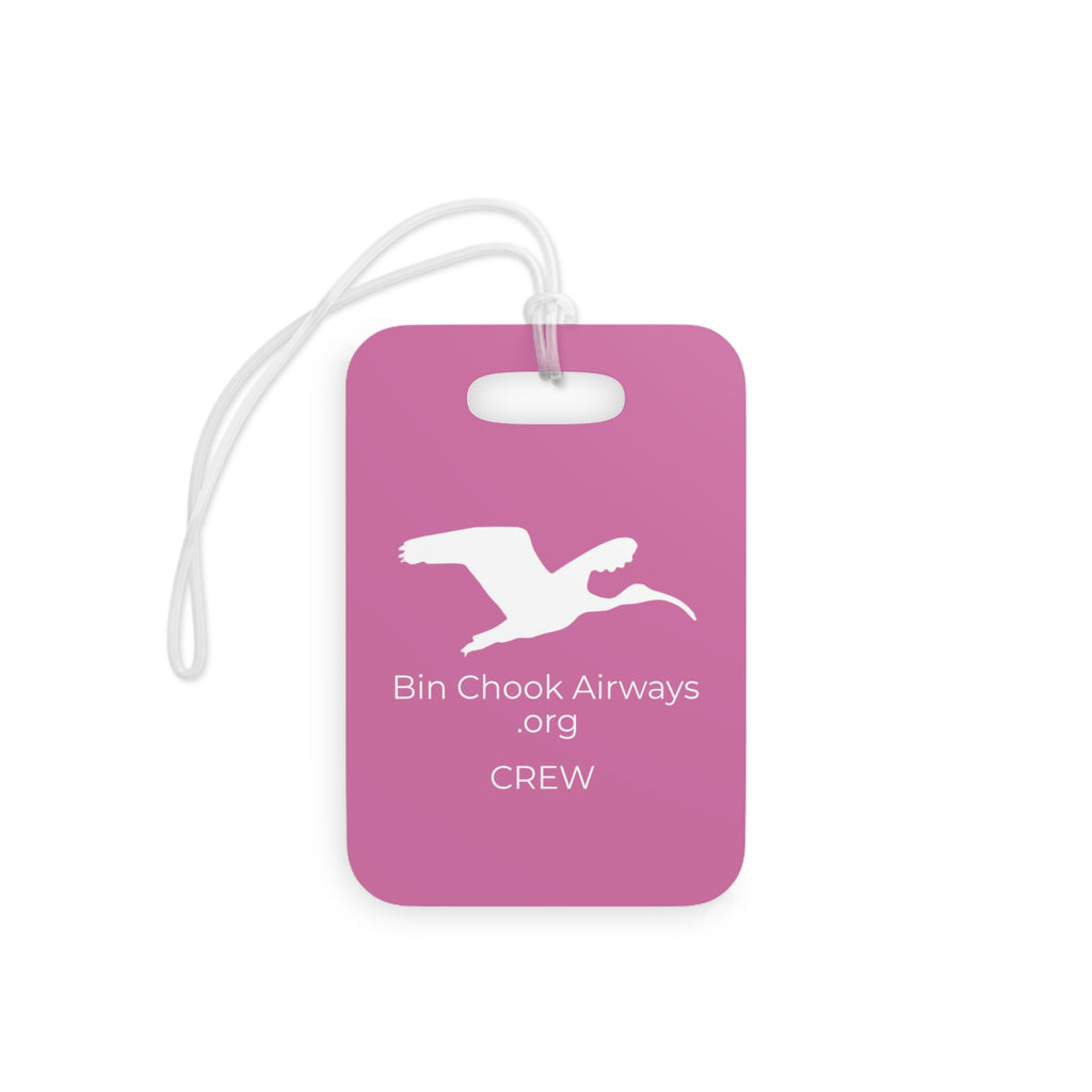 Bin Chook Bag Tag - Pink & White