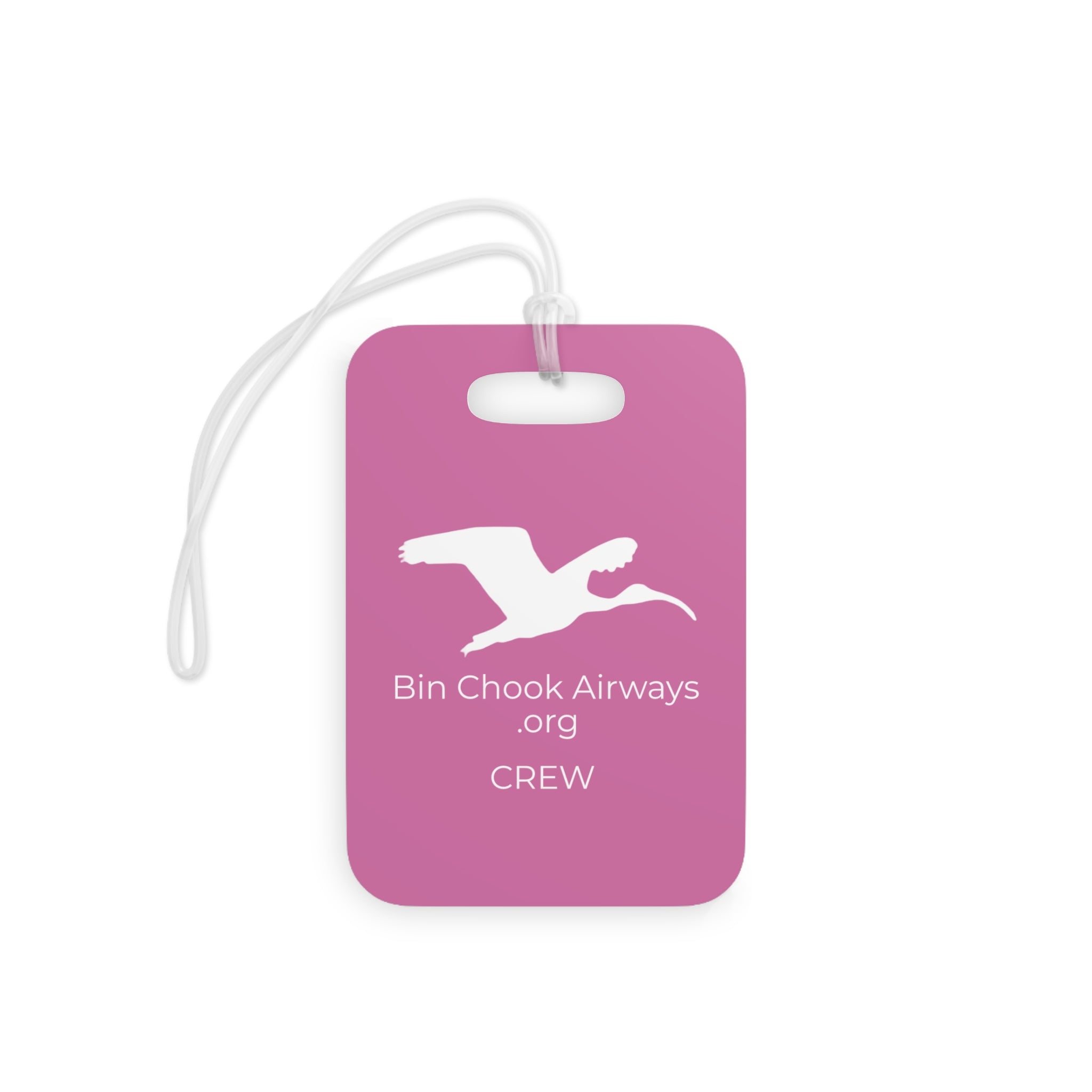 Bin Chook Bag Tag - Pink & White