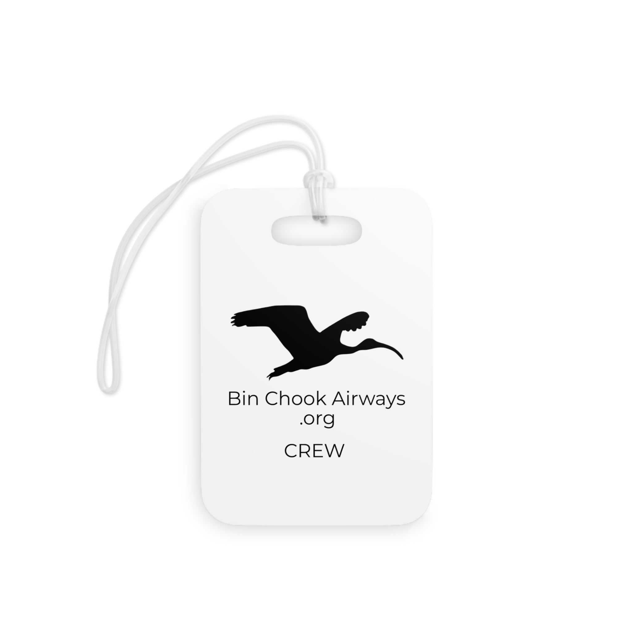 Flight Bag / Luggage Tag - White & Black
