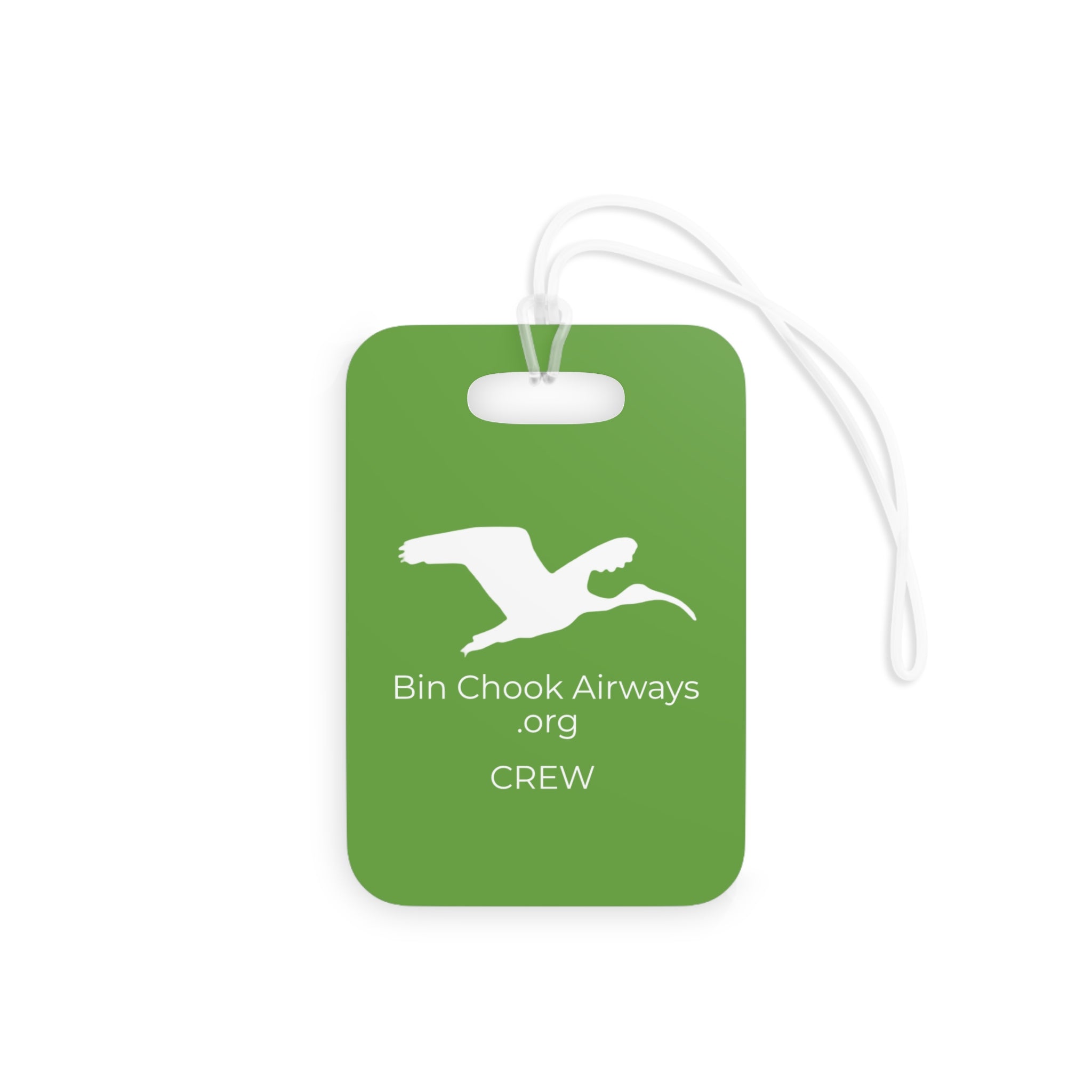 Flight Bag / Luggage Tag - Green & White