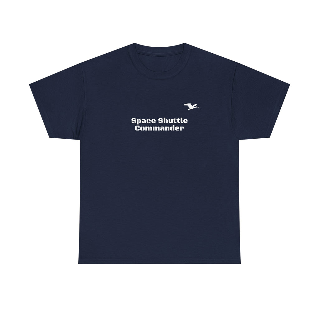 Space Shuttle Commander Small LogoCotton Tee