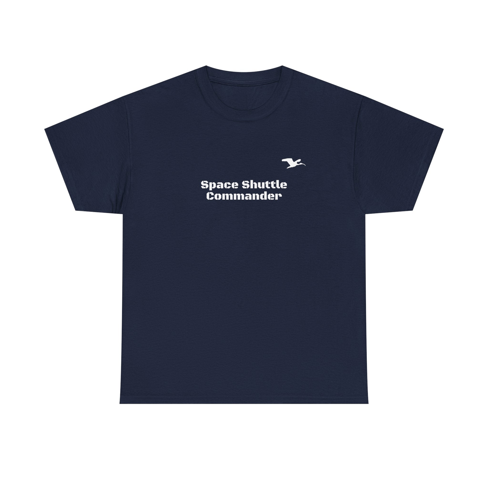 Space Shuttle Commander Small LogoCotton Tee