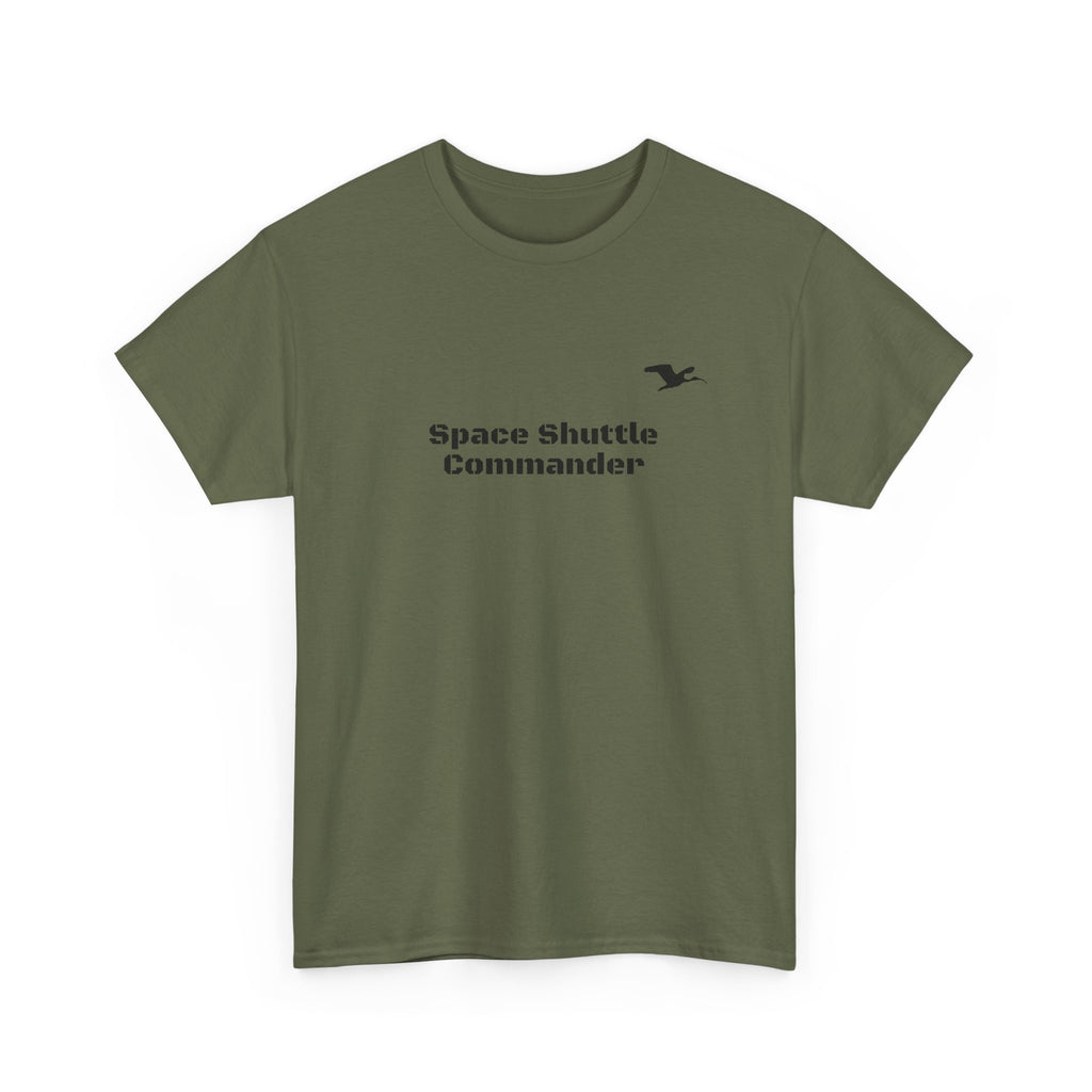 Space Shuttle Commander Small LogoCotton Tee