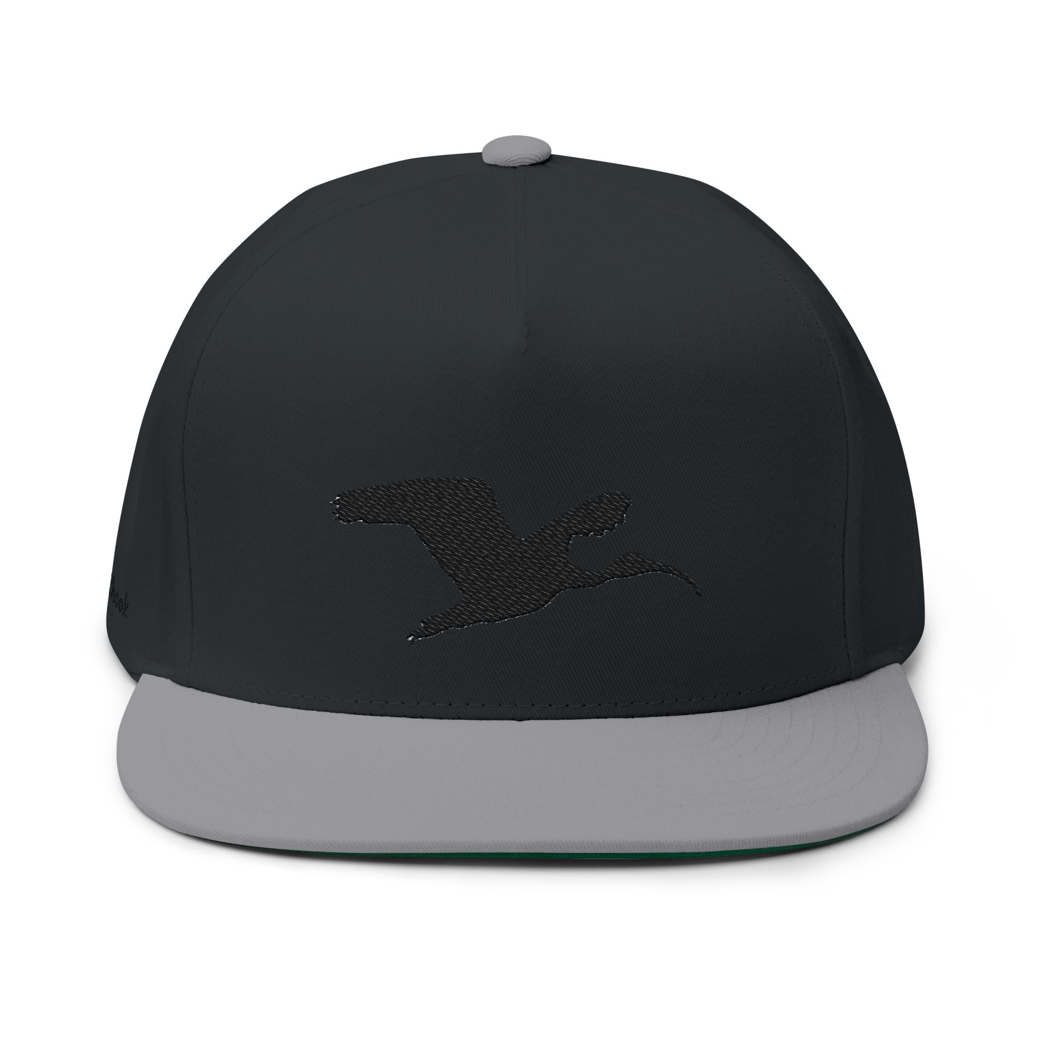 Embroidered Flat Bill Cap