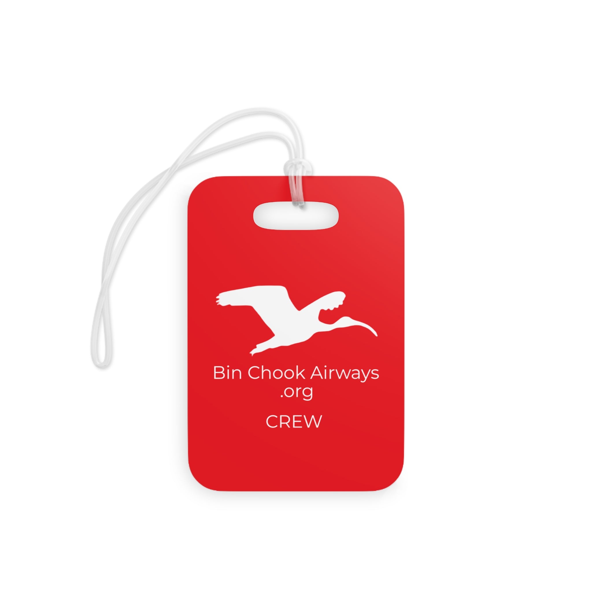 Bin Chook Bag Tag - Red & White