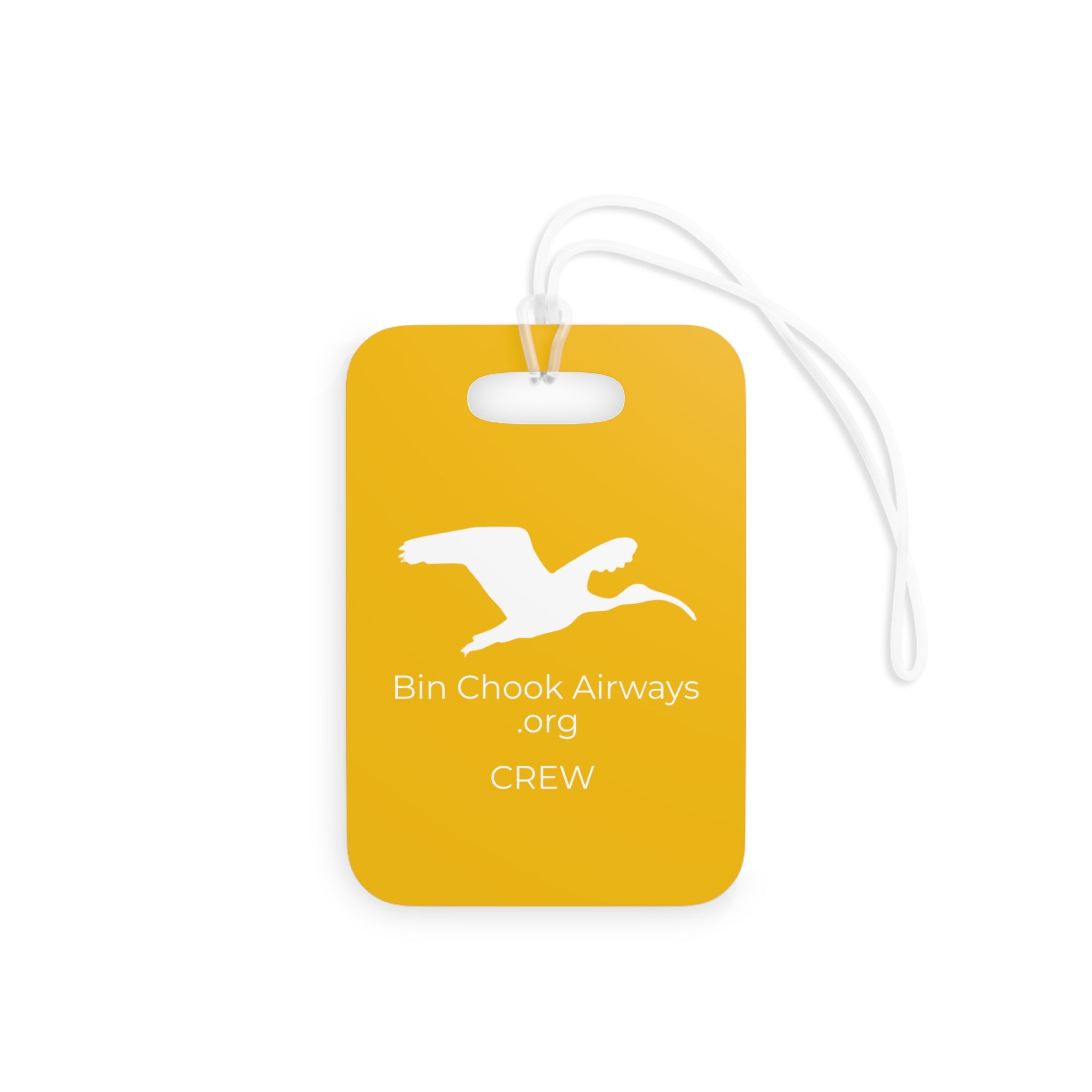 Flight Bag / Luggage Tag - Yellow & White