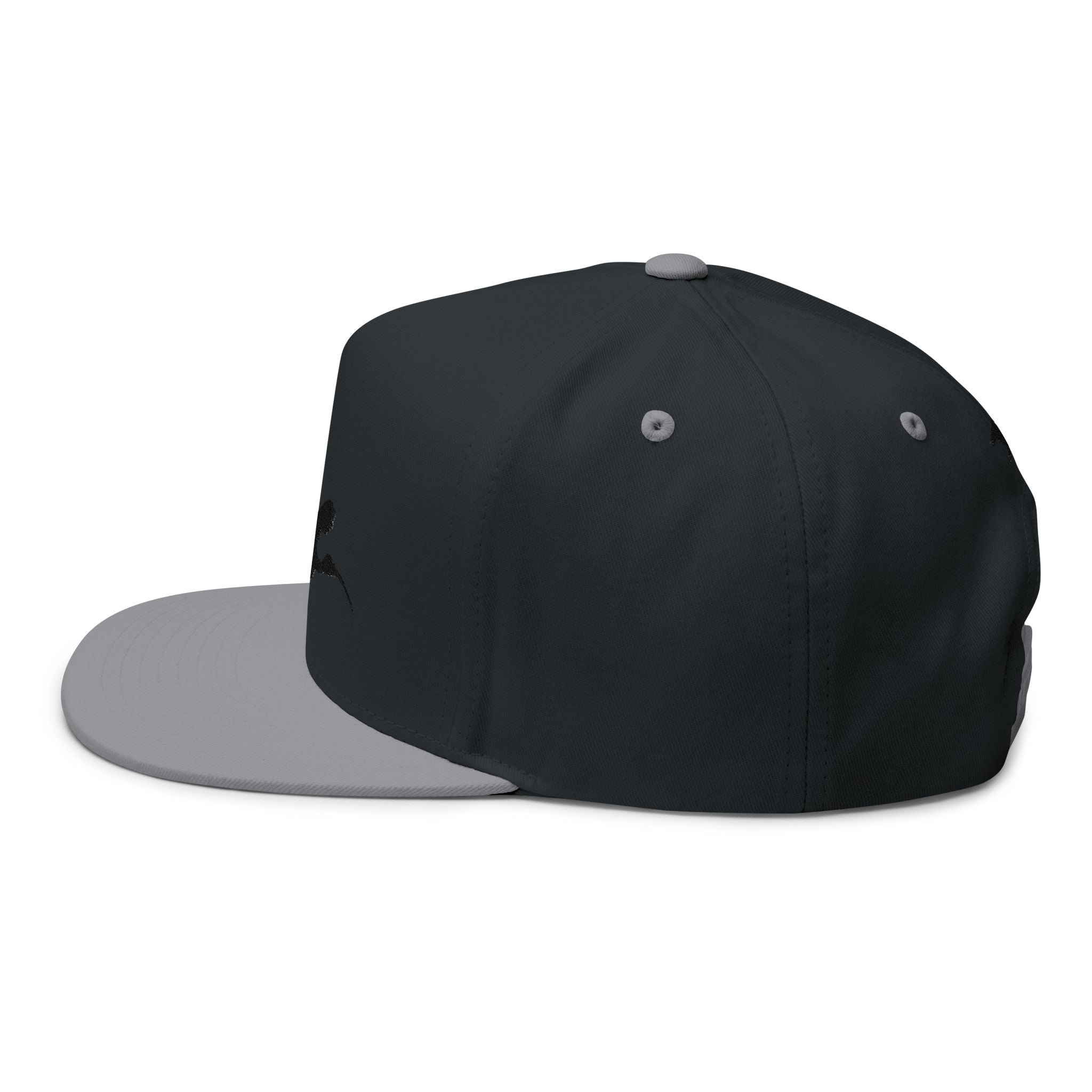 Embroidered Flat Bill Cap