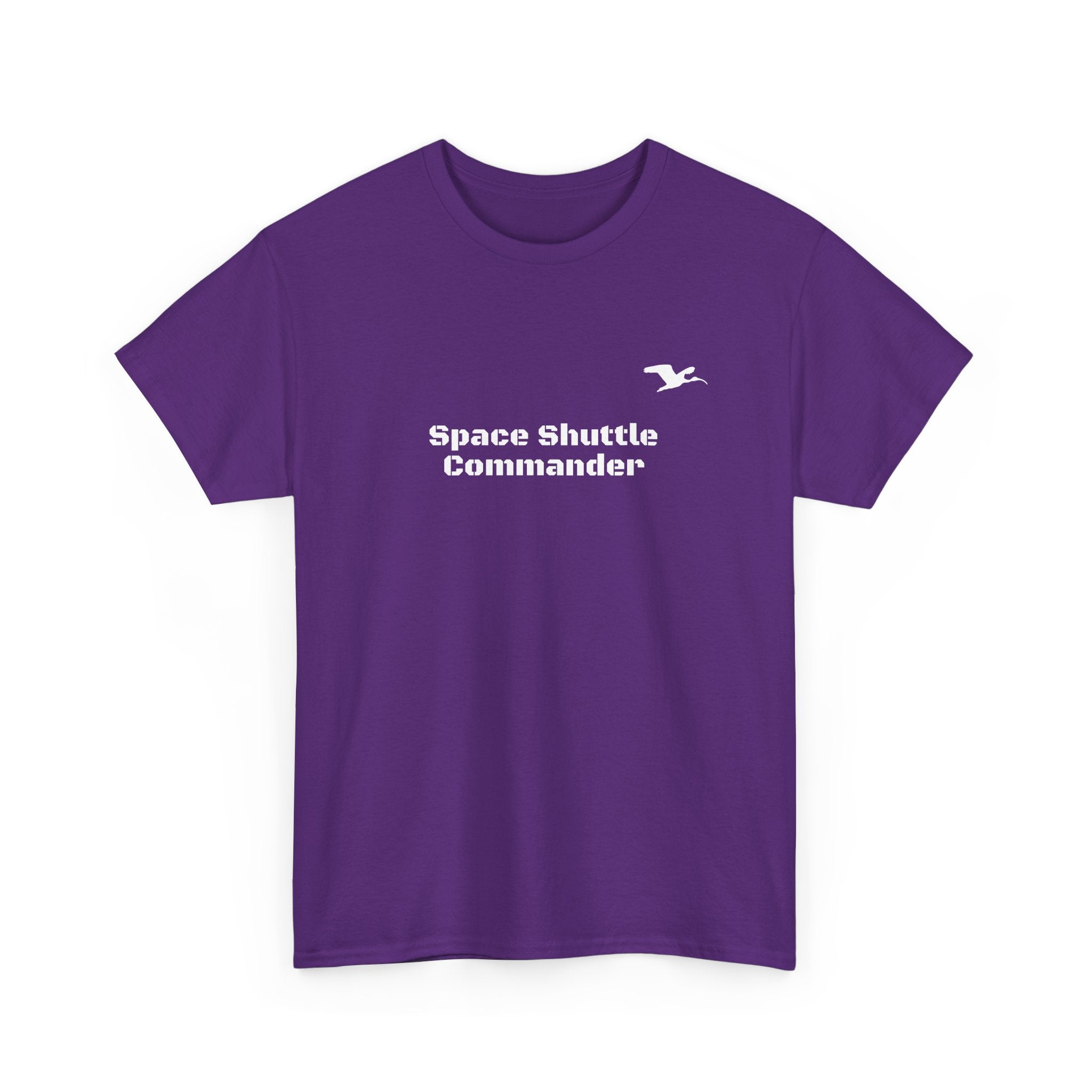 Space Shuttle Commander Small LogoCotton Tee