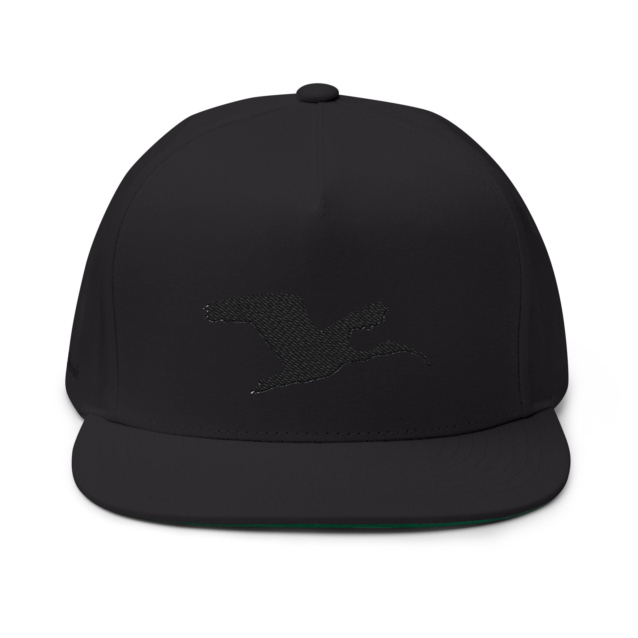 Embroidered Flat Bill Cap