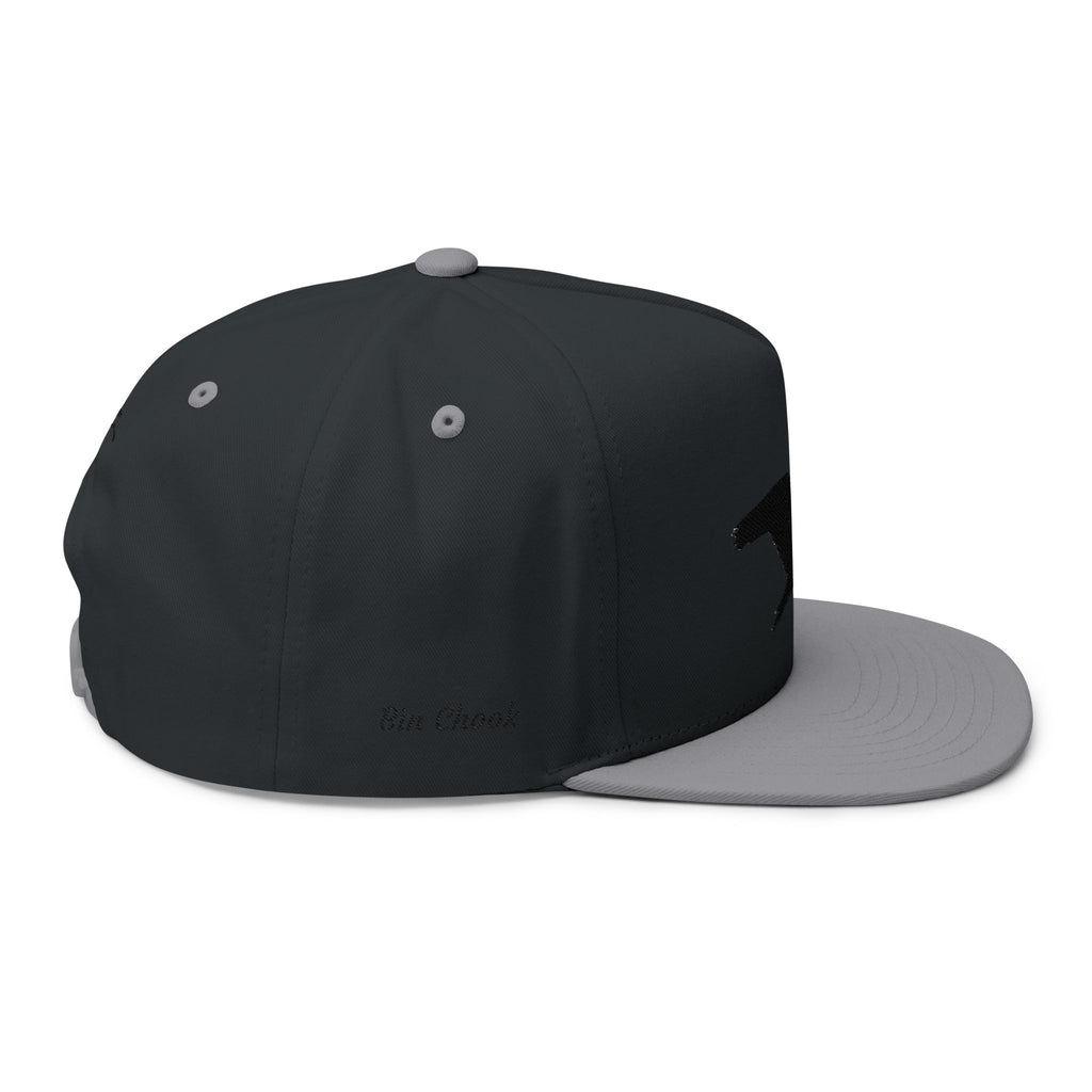 Embroidered Flat Bill Cap