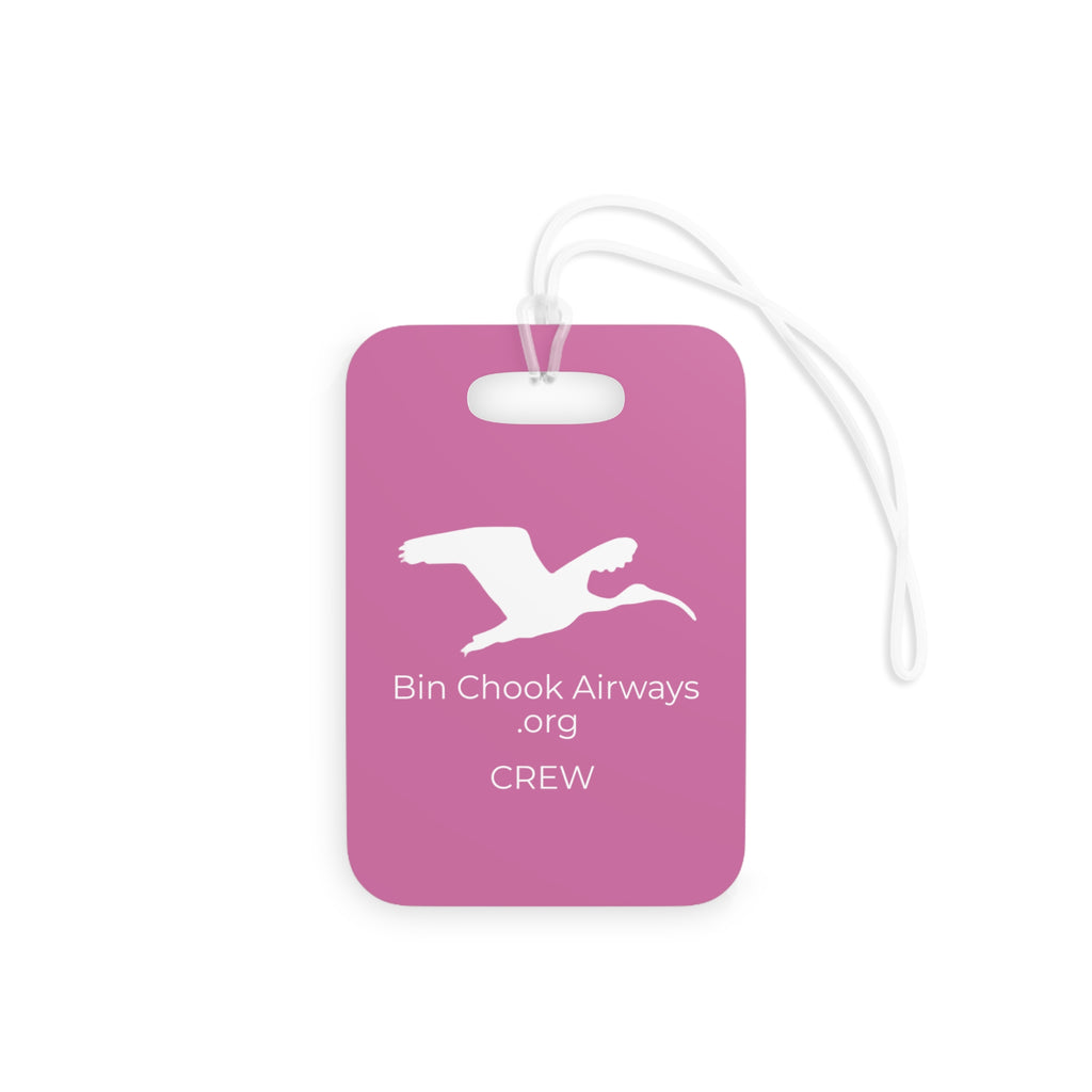 Bin Chook Bag Tag - Pink & White