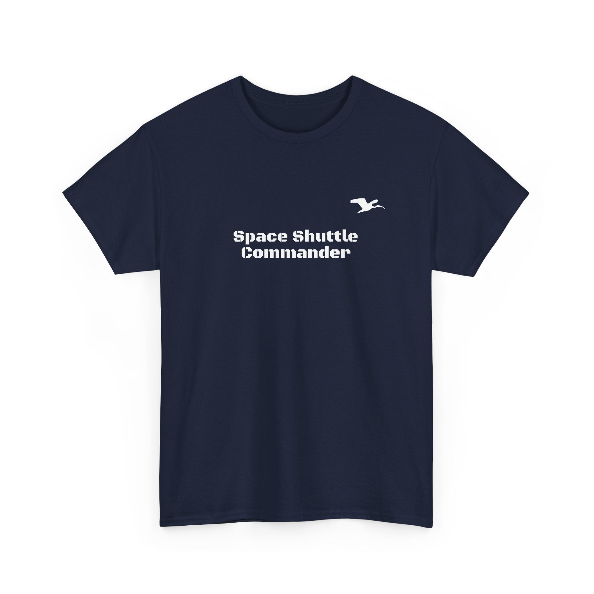 Space Shuttle Commander Small LogoCotton Tee