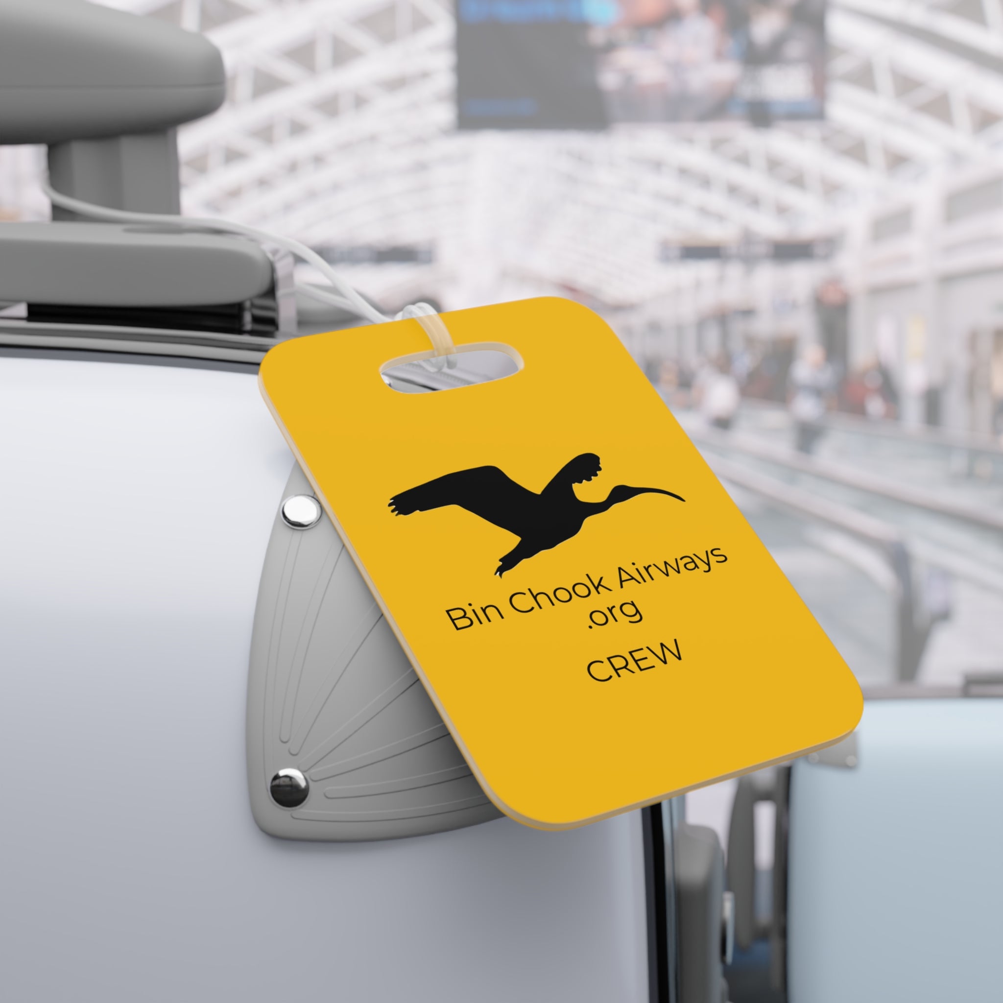 Flight Bag / Luggage Tag - Yellow & Black