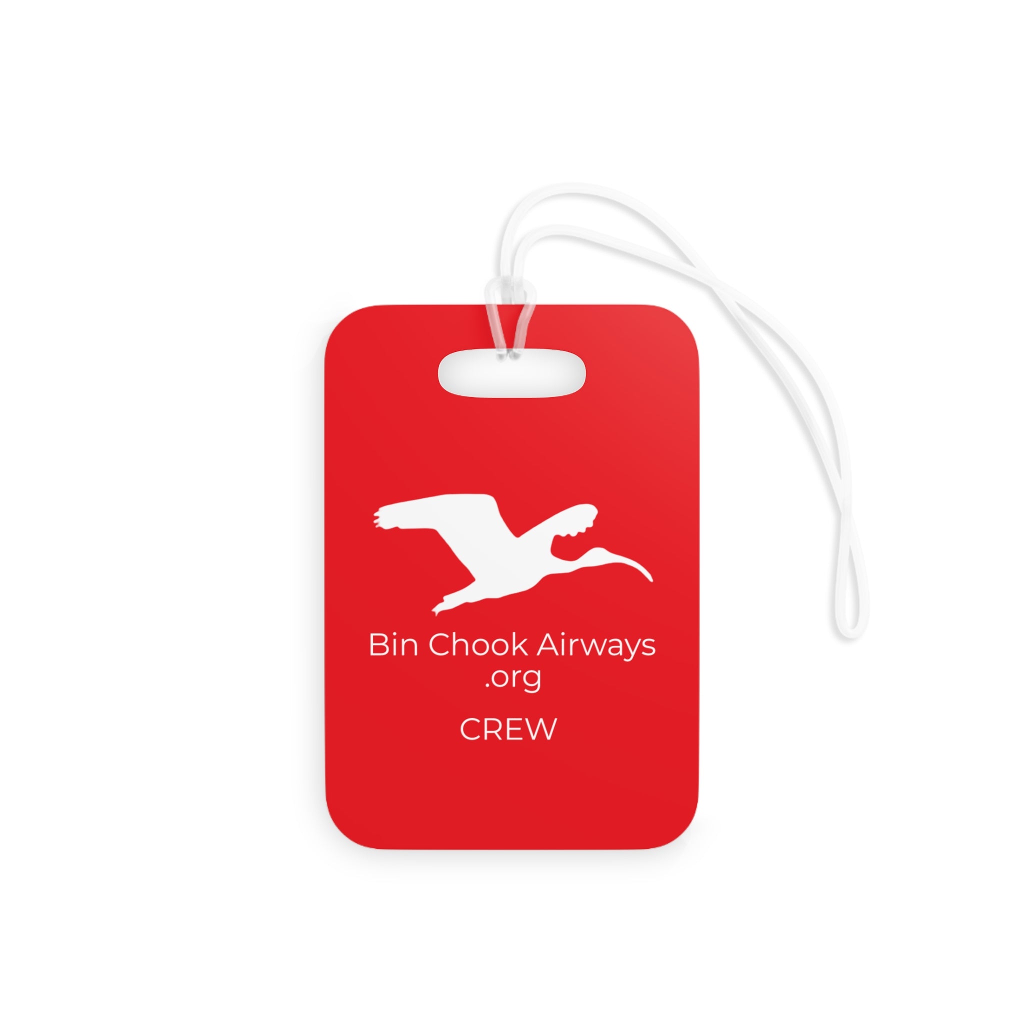 Bin Chook Bag Tag - Red & White