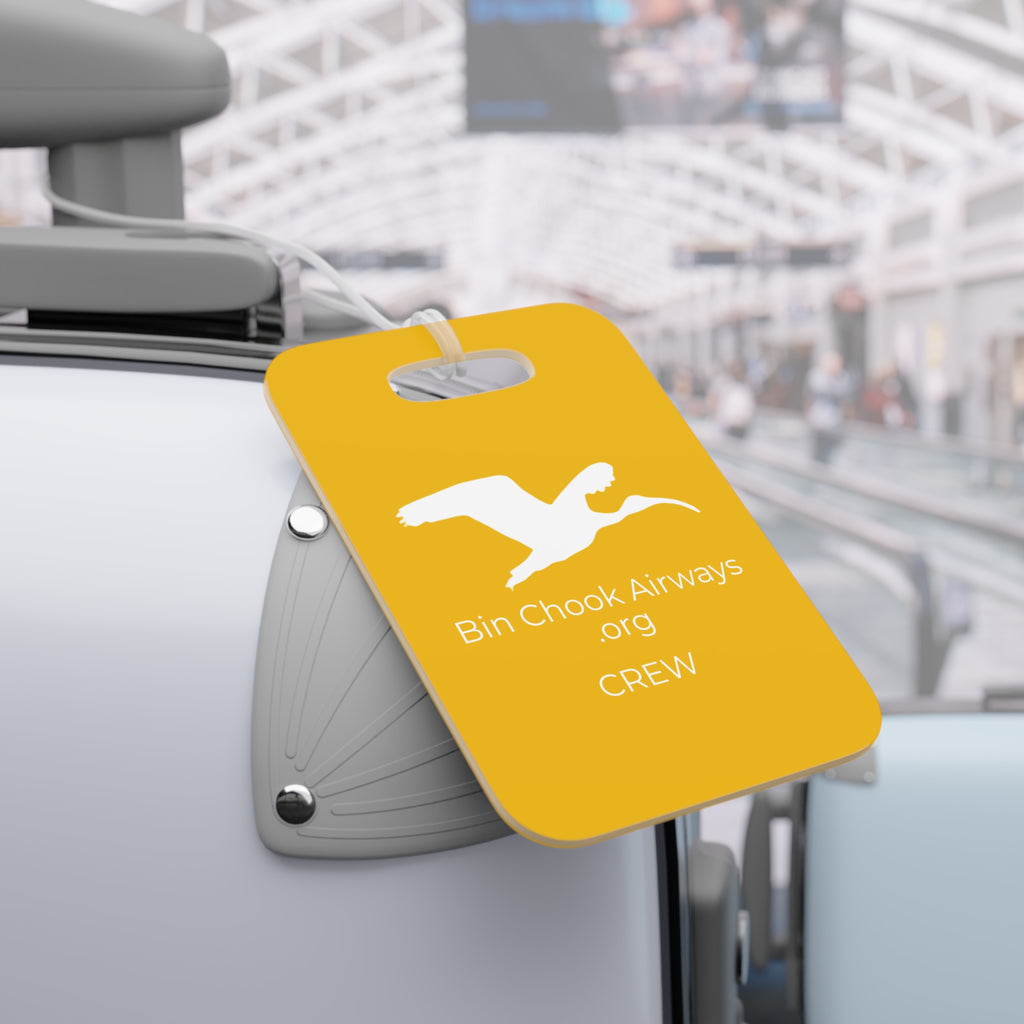 Flight Bag / Luggage Tag - Yellow & White