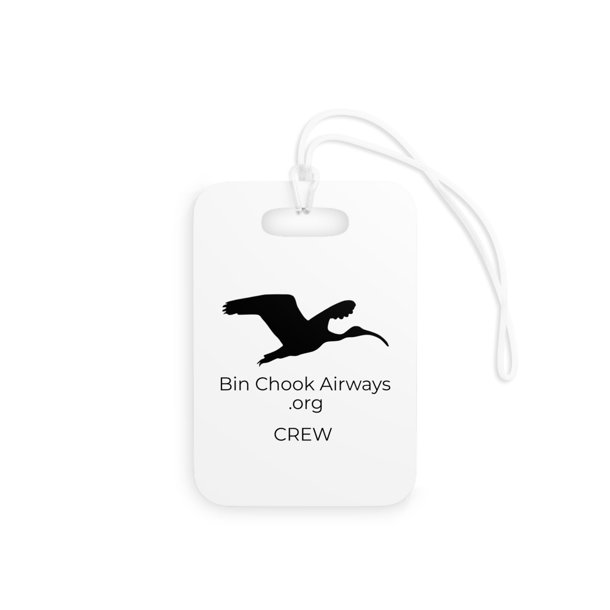 Flight Bag / Luggage Tag - White & Black