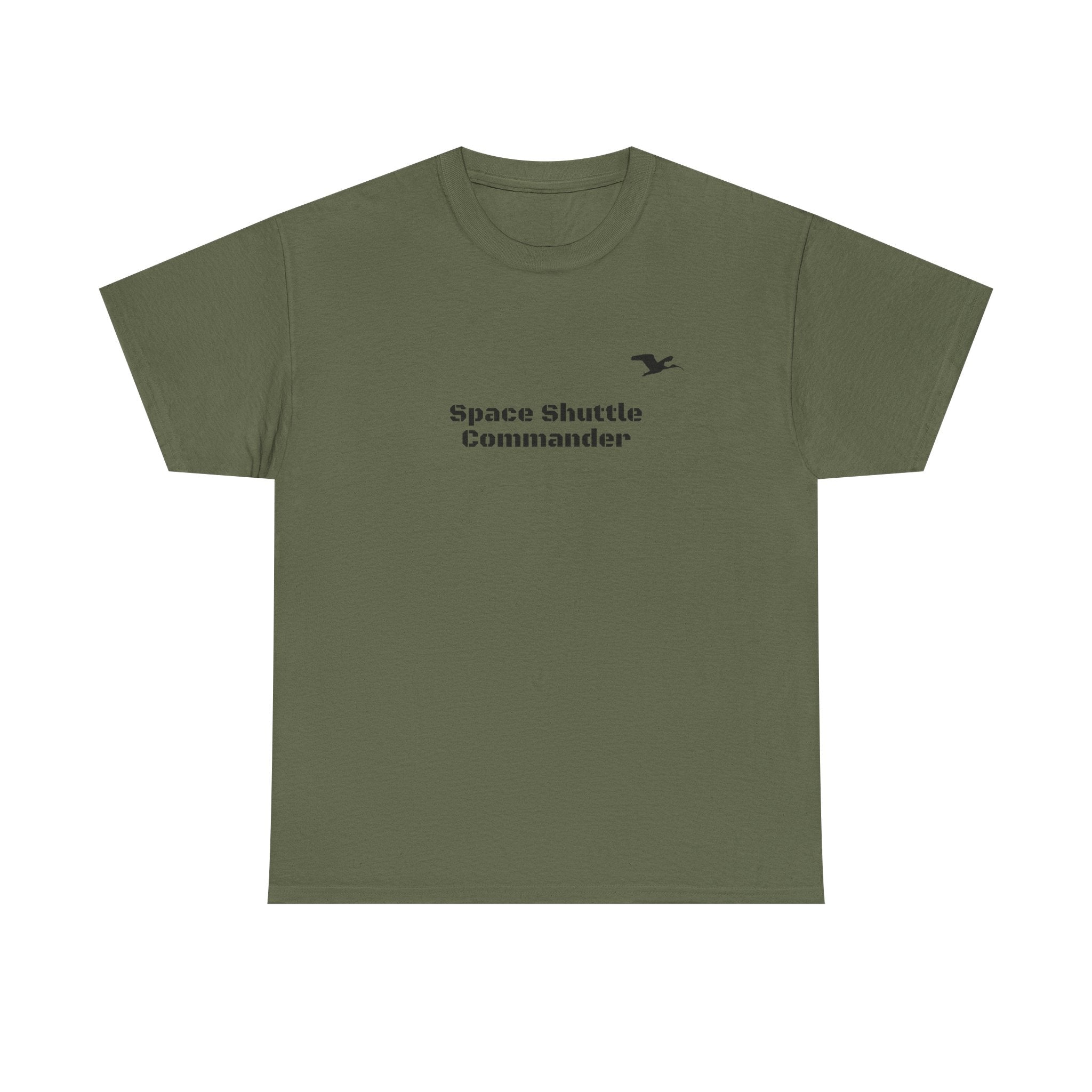 Space Shuttle Commander Small LogoCotton Tee