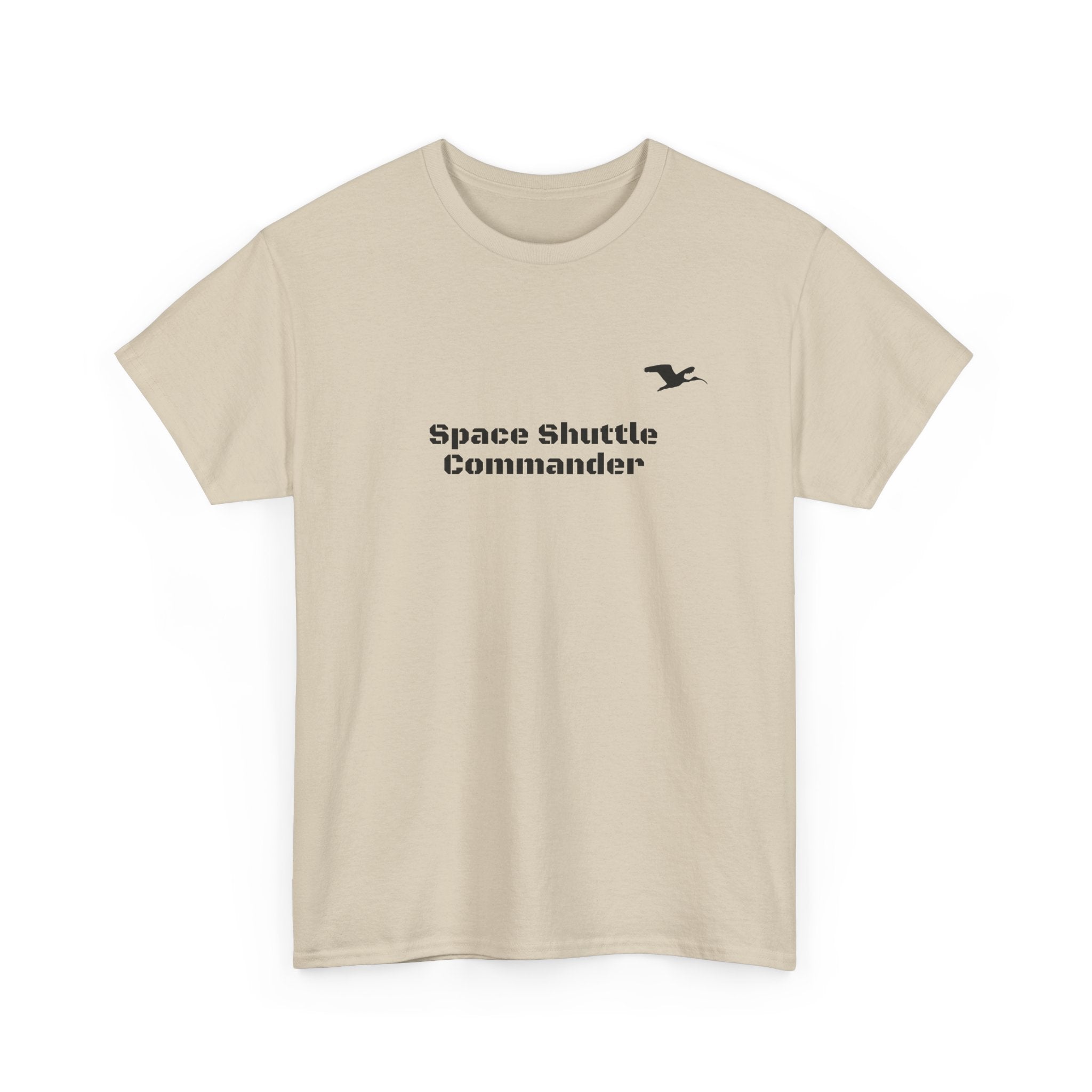 Space Shuttle Commander Small LogoCotton Tee