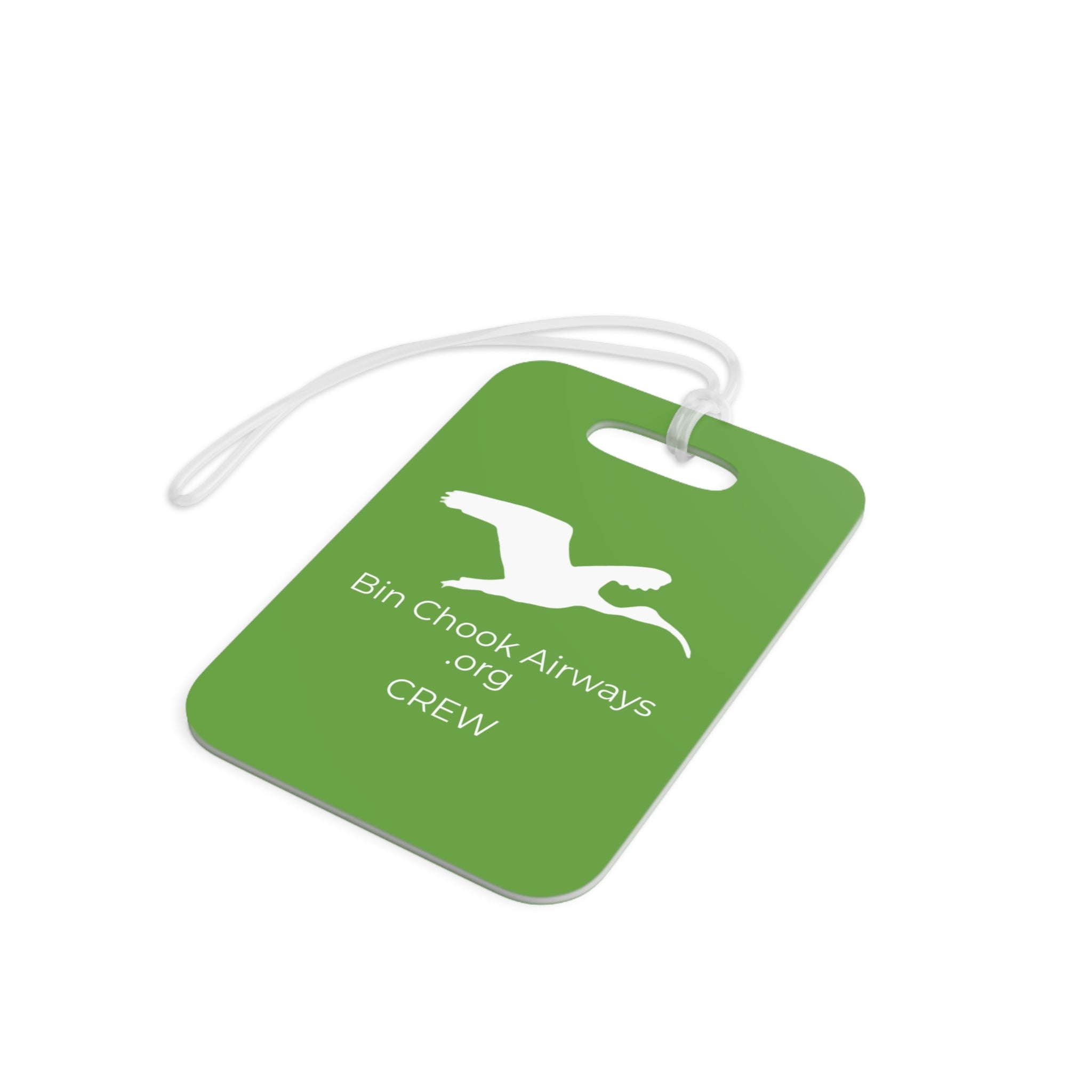 Flight Bag / Luggage Tag - Green & White