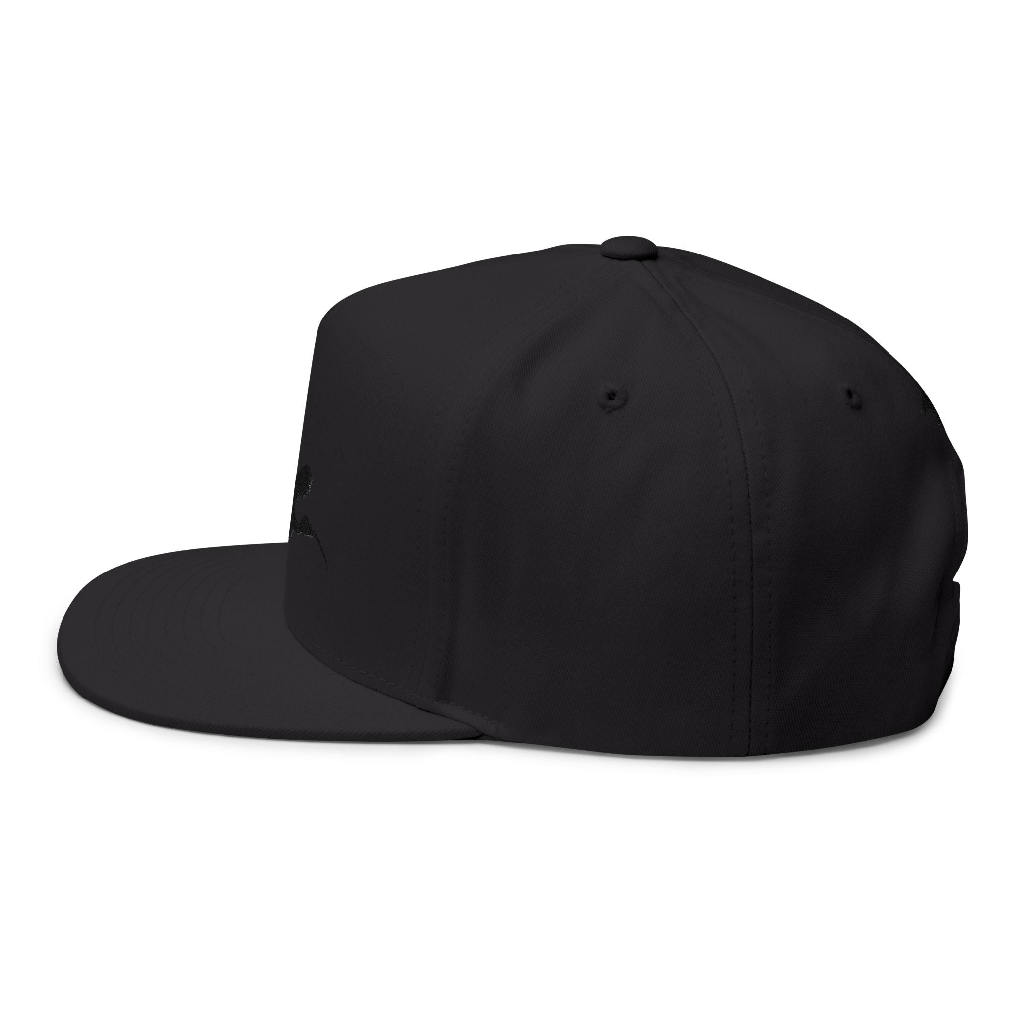 Embroidered Flat Bill Cap